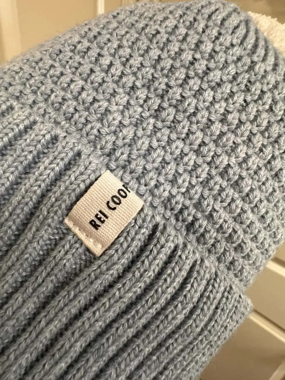 REI Co-op Gray Pom Beanie Fleece Lined One Size Unisex